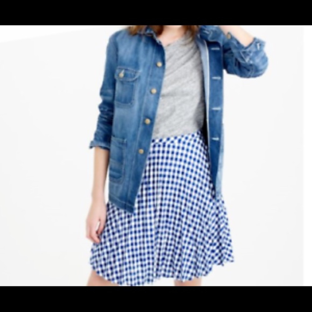 J. Crew Blue Gingham skirt